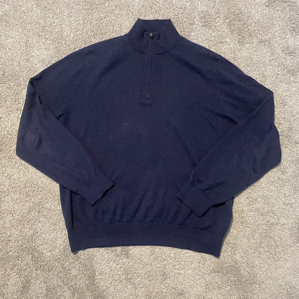 Brooks Brothers Men's Half Zip Supima Cotton Sweater